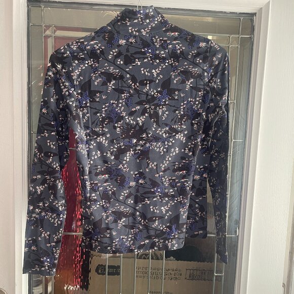 MIMA ROSSO WOMENS MOCK TURTLENECK STRETCH SHIRT SZ S - Picture 3 of 5